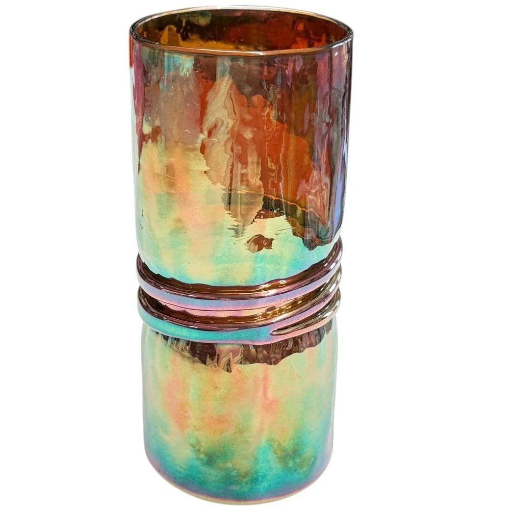 Esteban Prieto Hand-Blown Iridescent‎ Oil Slick Tumbles 6